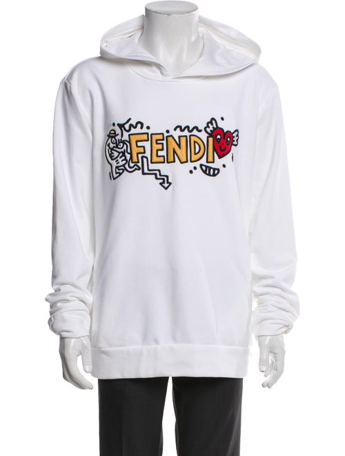 Fendi Graphic Print Crew Neck Hoodie