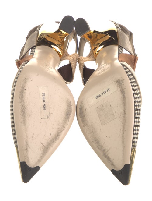 Fendi Houndstooth Print D'Orsay Pumps