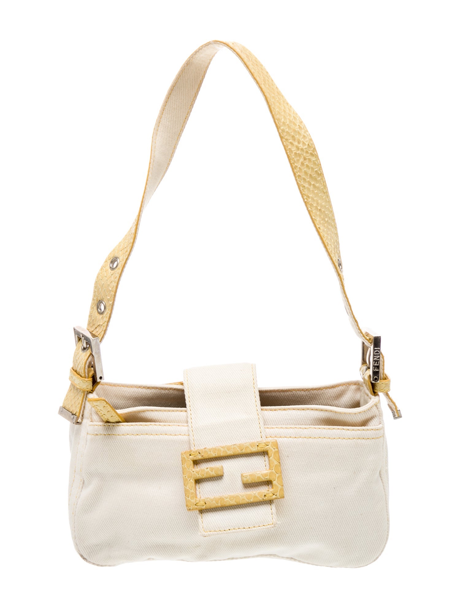 Fendi Denim Baguette Mini Vintage