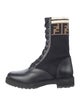 Fendi Zucca FF Logo Printed Combat Boots
