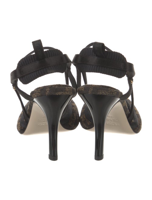 Fendi Zucca FF Logo Terry Cloth Slingback Pumps