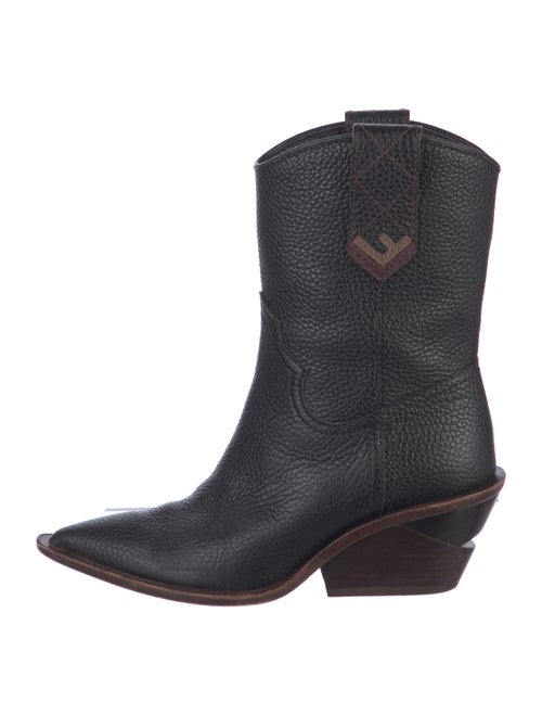 Fendi Leather Western Boots