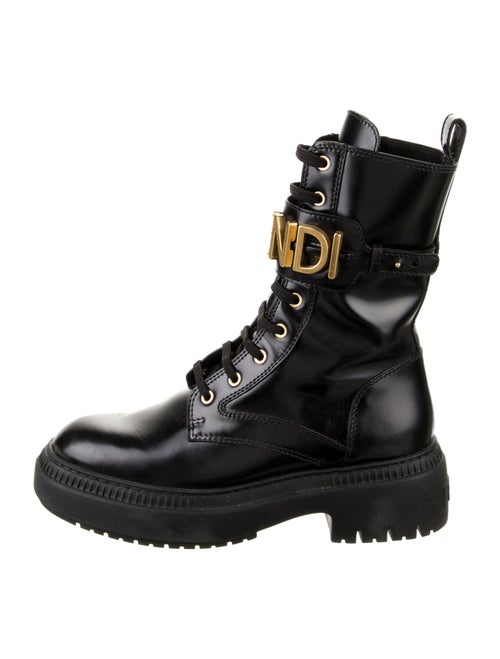 Fendi Leather Combat Boots