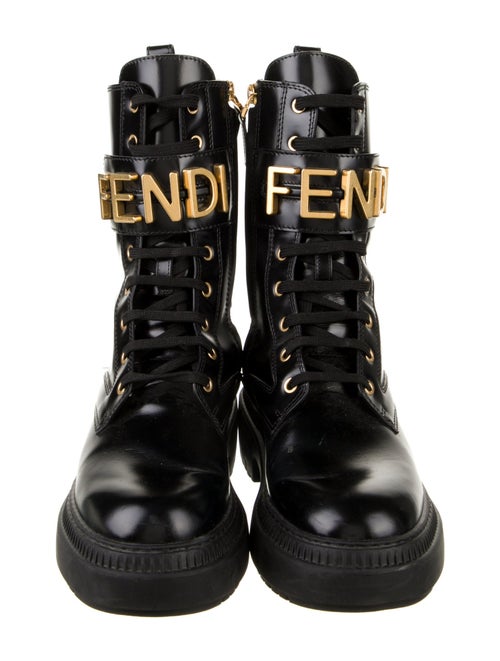 Fendi Leather Combat Boots