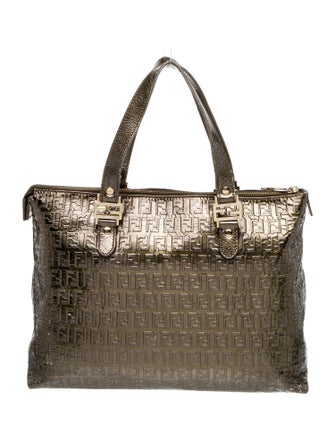 Fendi Zucchino FF Top Handle Bag