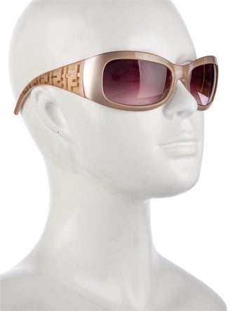 Fendi Zucca FF Logo Shield Sunglasses