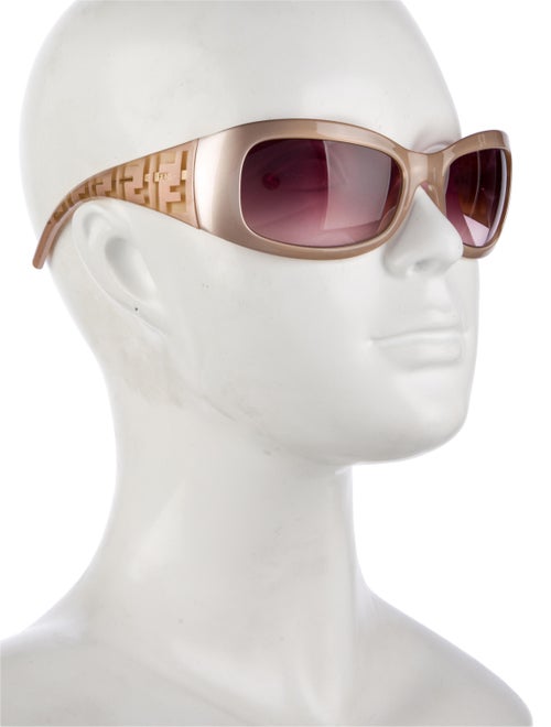 Fendi Zucca FF Logo Shield Sunglasses