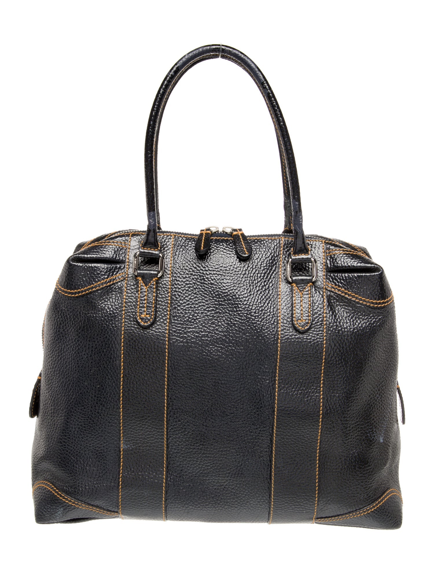 Fendi Patent Leather Top Handle Bag Vintage