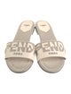 Fendi Canvas Patterned Slides