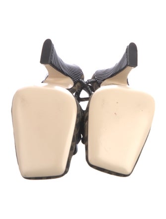 Fendi Zucca FF Logo Canvas Slingback Pumps