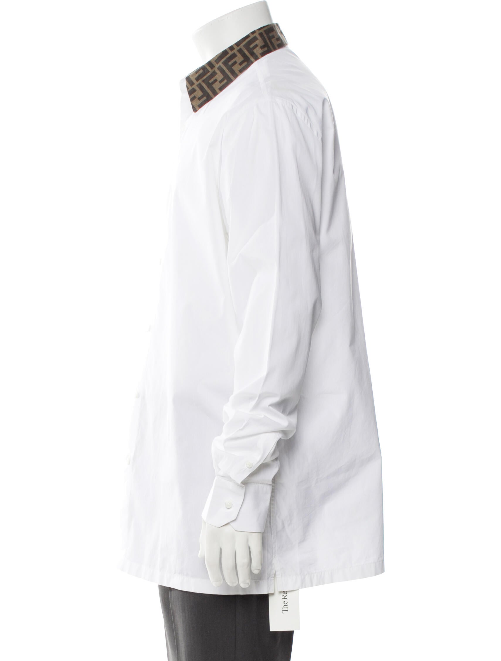 Fendi Silk Long Sleeve Dress Shirt