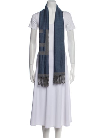 Fendi Wool Zucca FF Logo Scarf