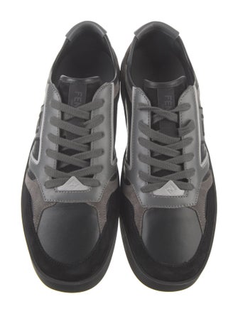 Fendi Zucca FF Logo Leather Sneakers