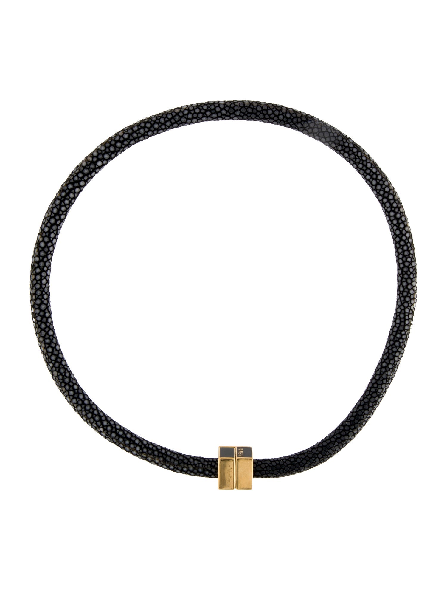 Fendi Stingray & Tiger's Eye Quartz Necklace