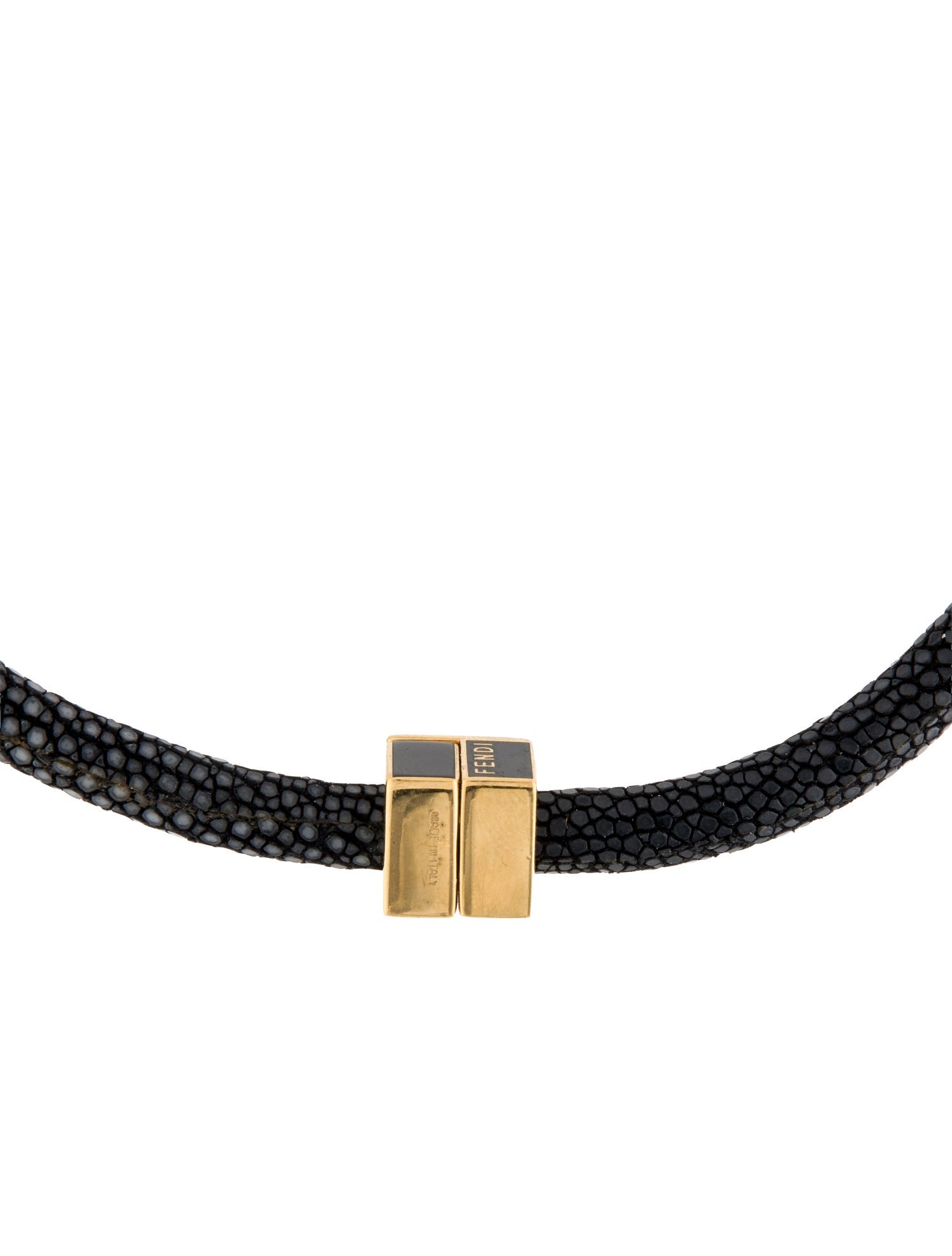 Fendi Stingray & Tiger's Eye Quartz Necklace