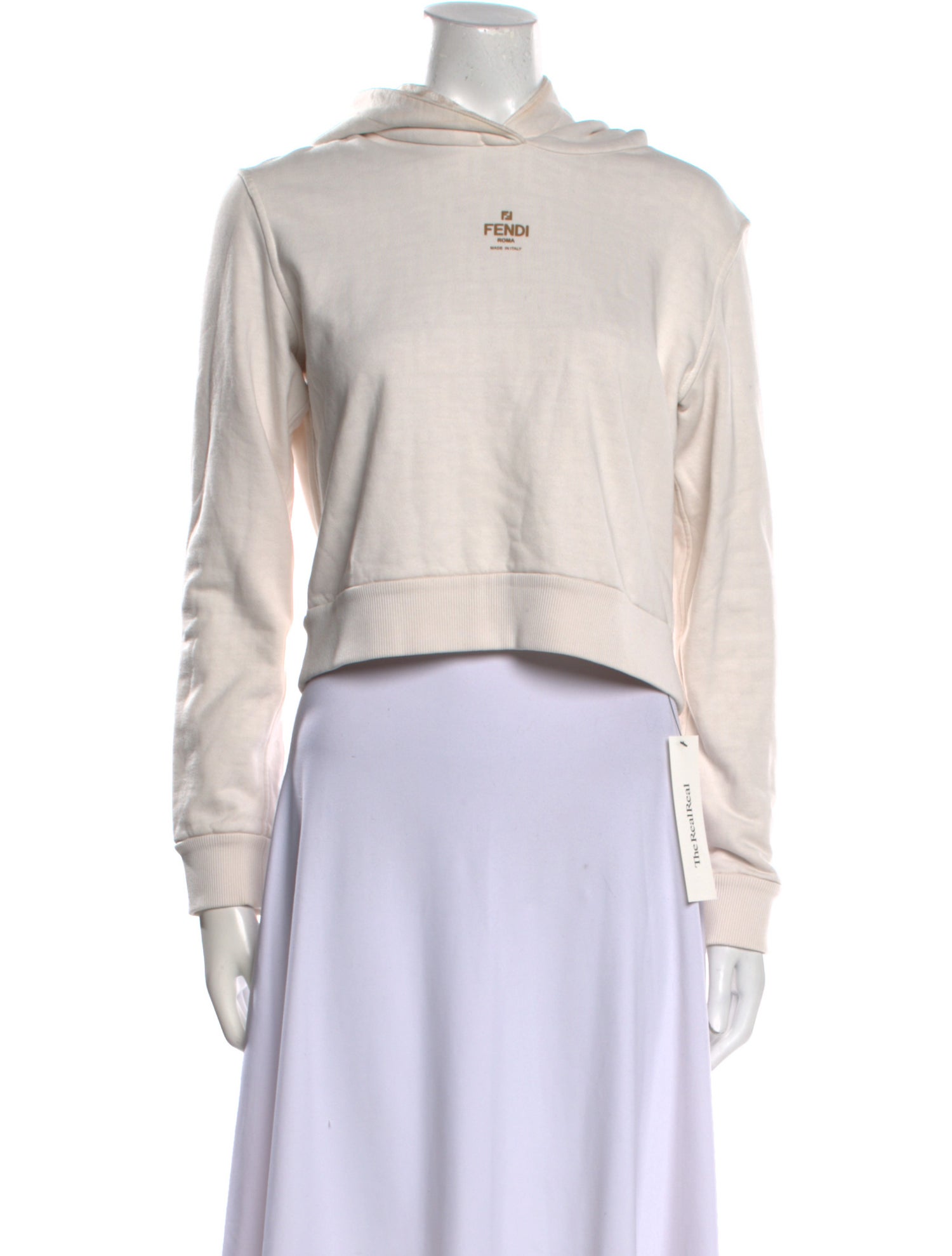 Fendi Mock Neck Long Sleeve Sweatshirt