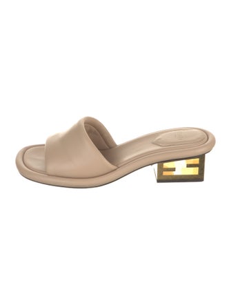 Fendi Leather Slides