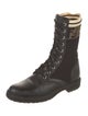 Fendi Zucca FF Logo Leather Combat Boots