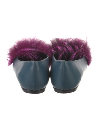 Fendi Monsters Motif Leather Flats