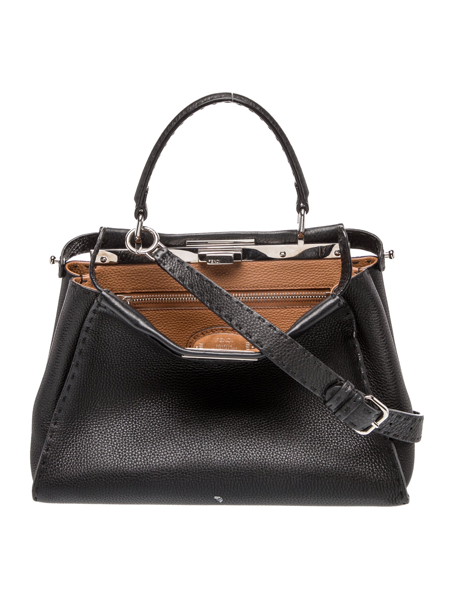 Fendi Leather Peekaboo Medium