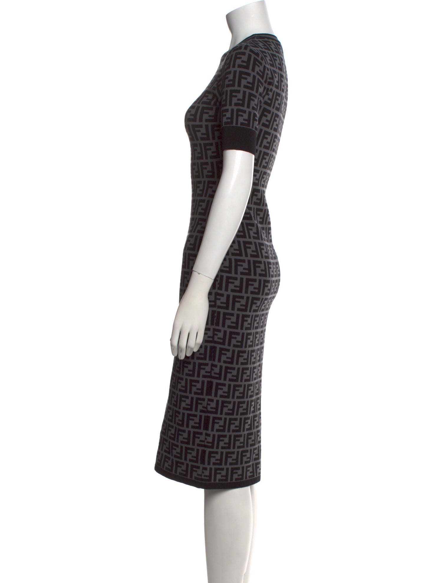 Fendi Printed Midi Length Dress