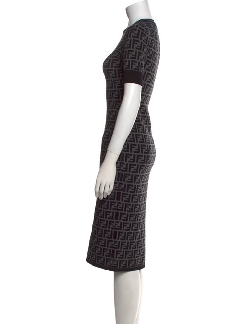 Fendi Printed Midi Length Dress