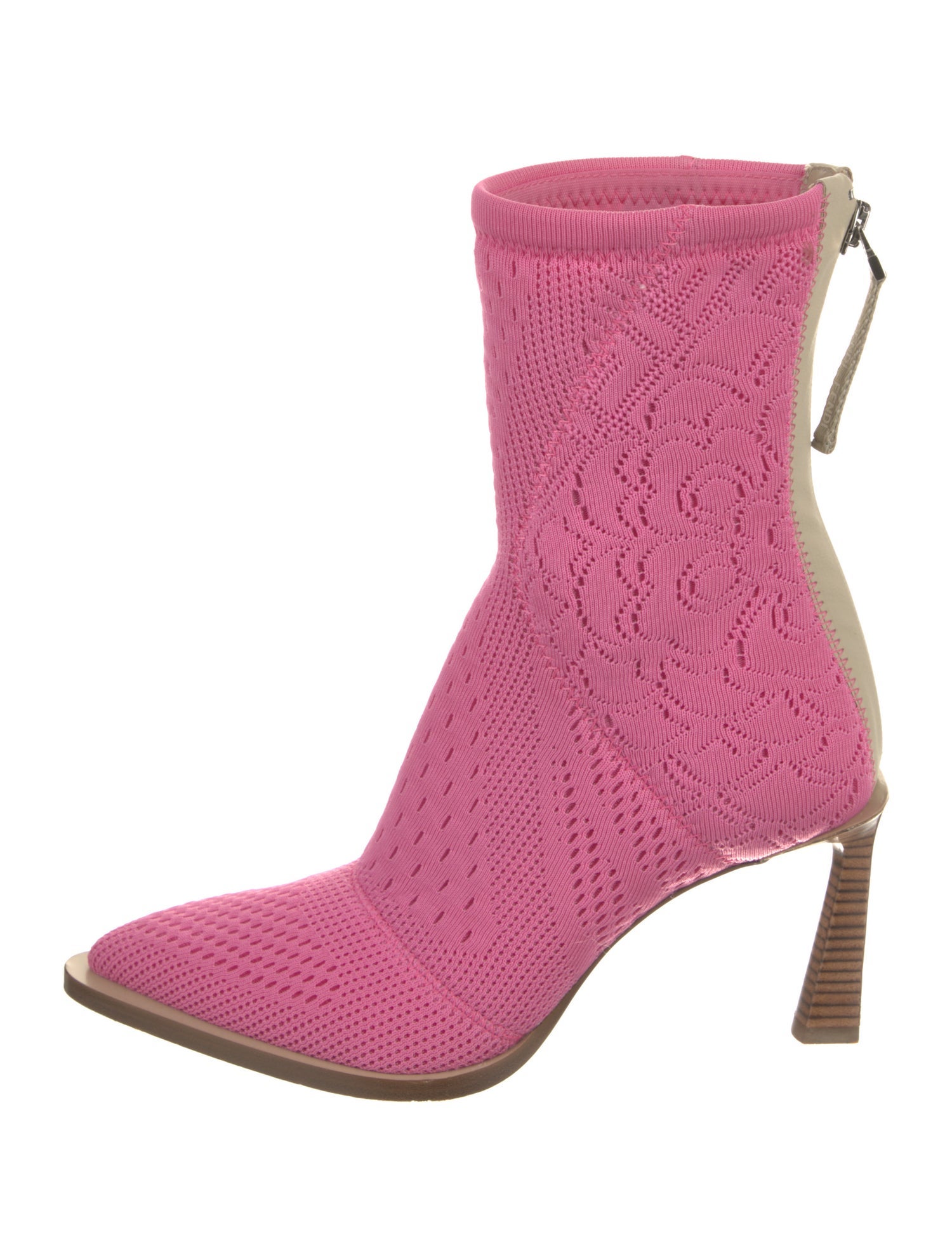 Fendi FFrame Colorblock Pattern Sock Boots
