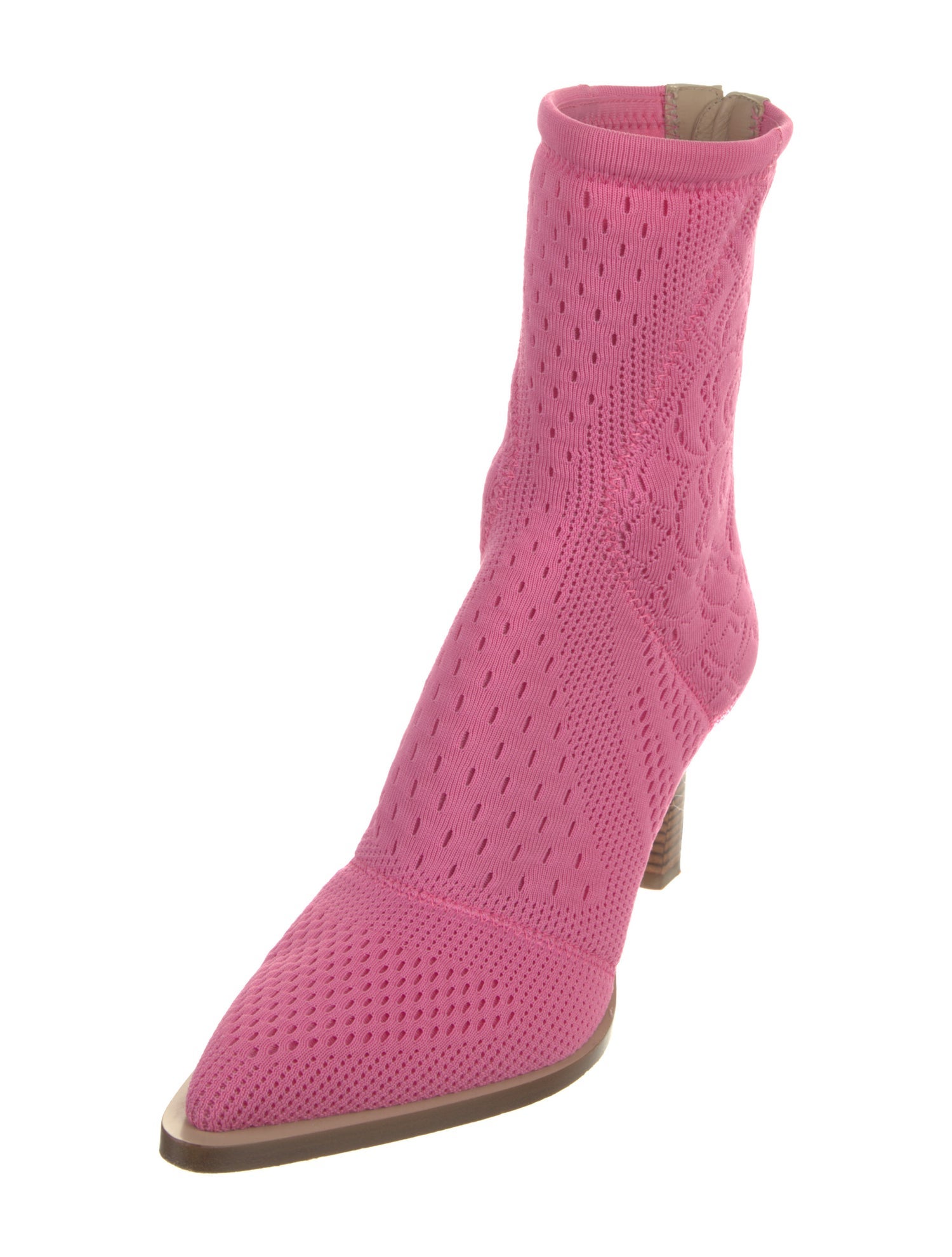 Fendi FFrame Colorblock Pattern Sock Boots