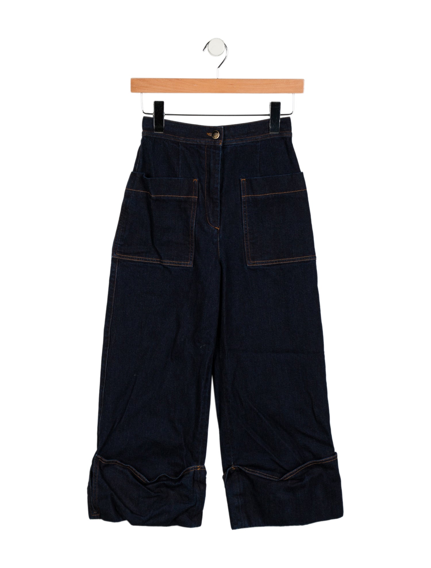 Fendi High-Rise Wide Leg Jeans