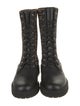 Fendi Zucca FF Logo Leather Combat Boots