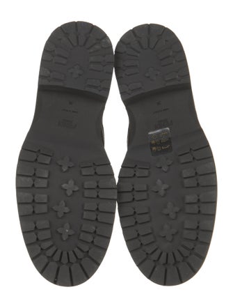 Fendi Zucca FF Logo Leather Combat Boots