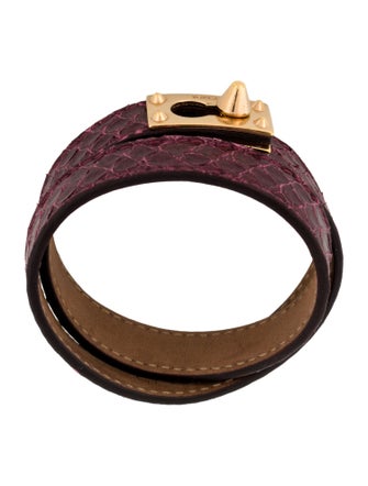 Fendi Leather Double Wrap Bracelet
