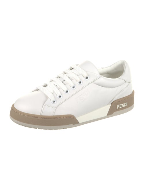 Fendi Leather Colorblock Pattern Sneakers