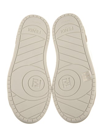 Fendi Leather Colorblock Pattern Sneakers