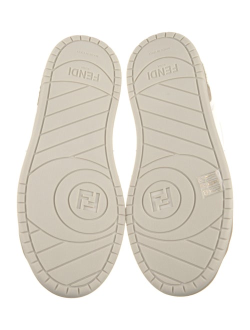Fendi Leather Colorblock Pattern Sneakers