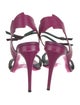 Fendi Leather Colorblock Pattern Sandals