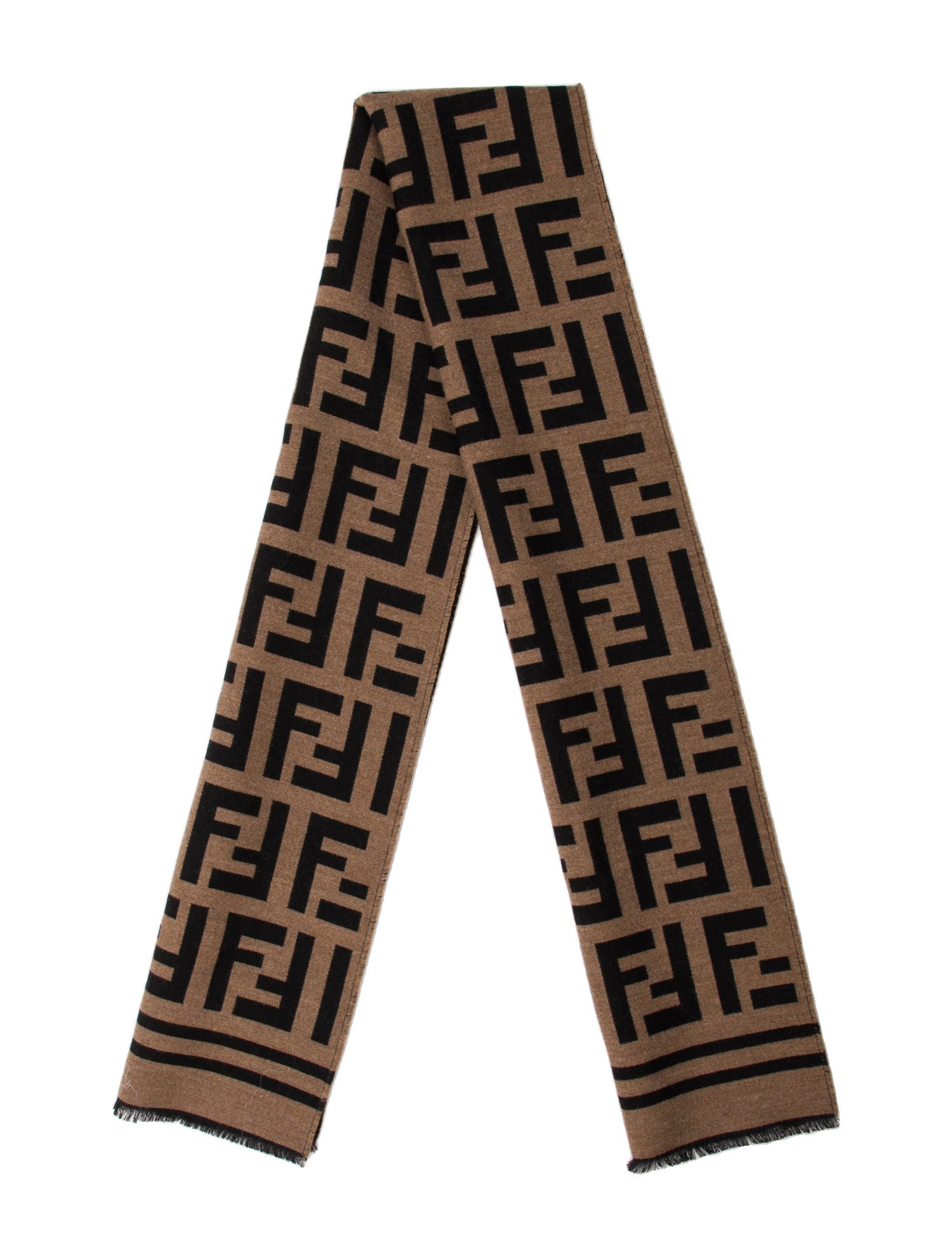 Fendi Wool Zucca FF Logo Scarf w/ Tags
