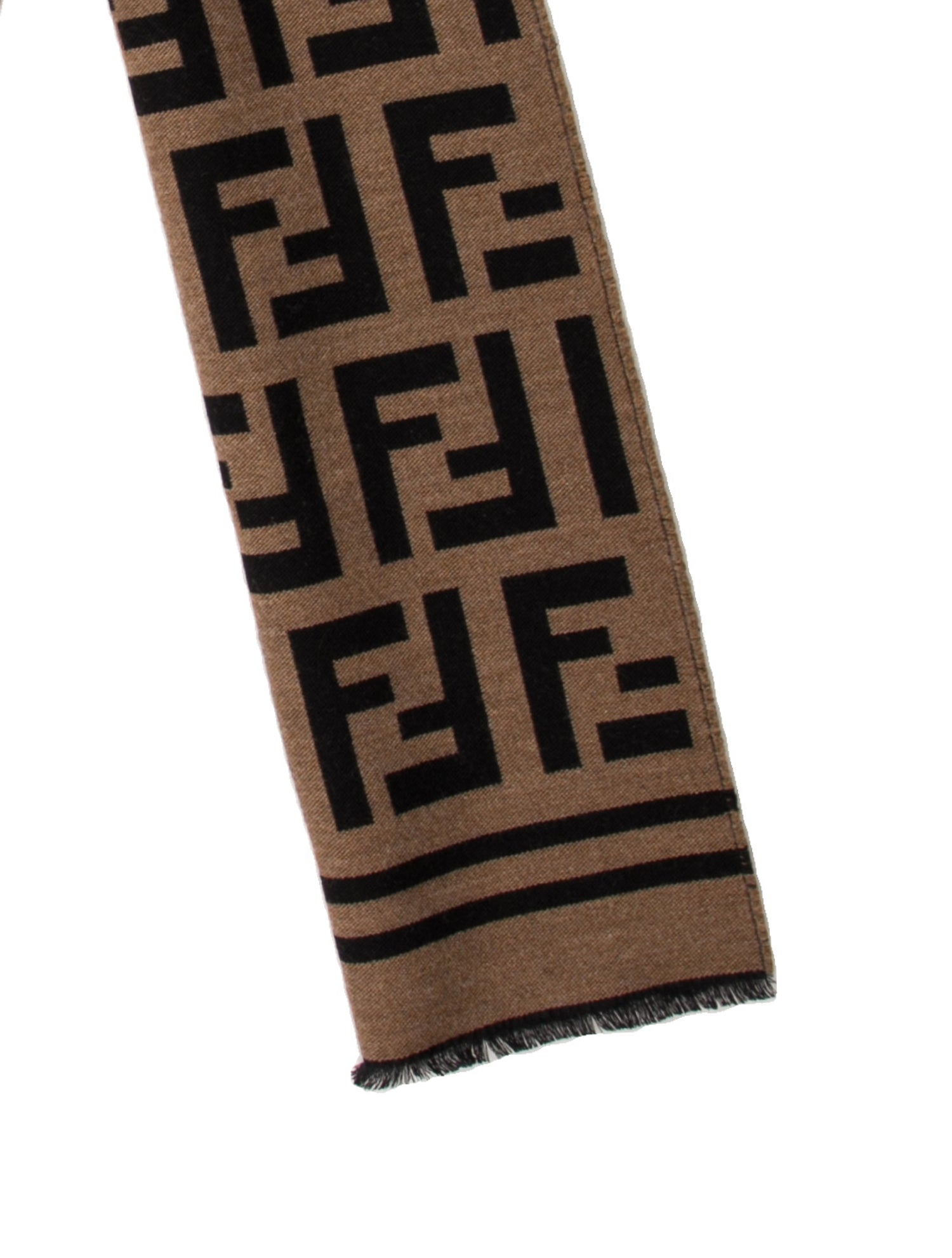 Fendi Wool Zucca FF Logo Scarf w/ Tags