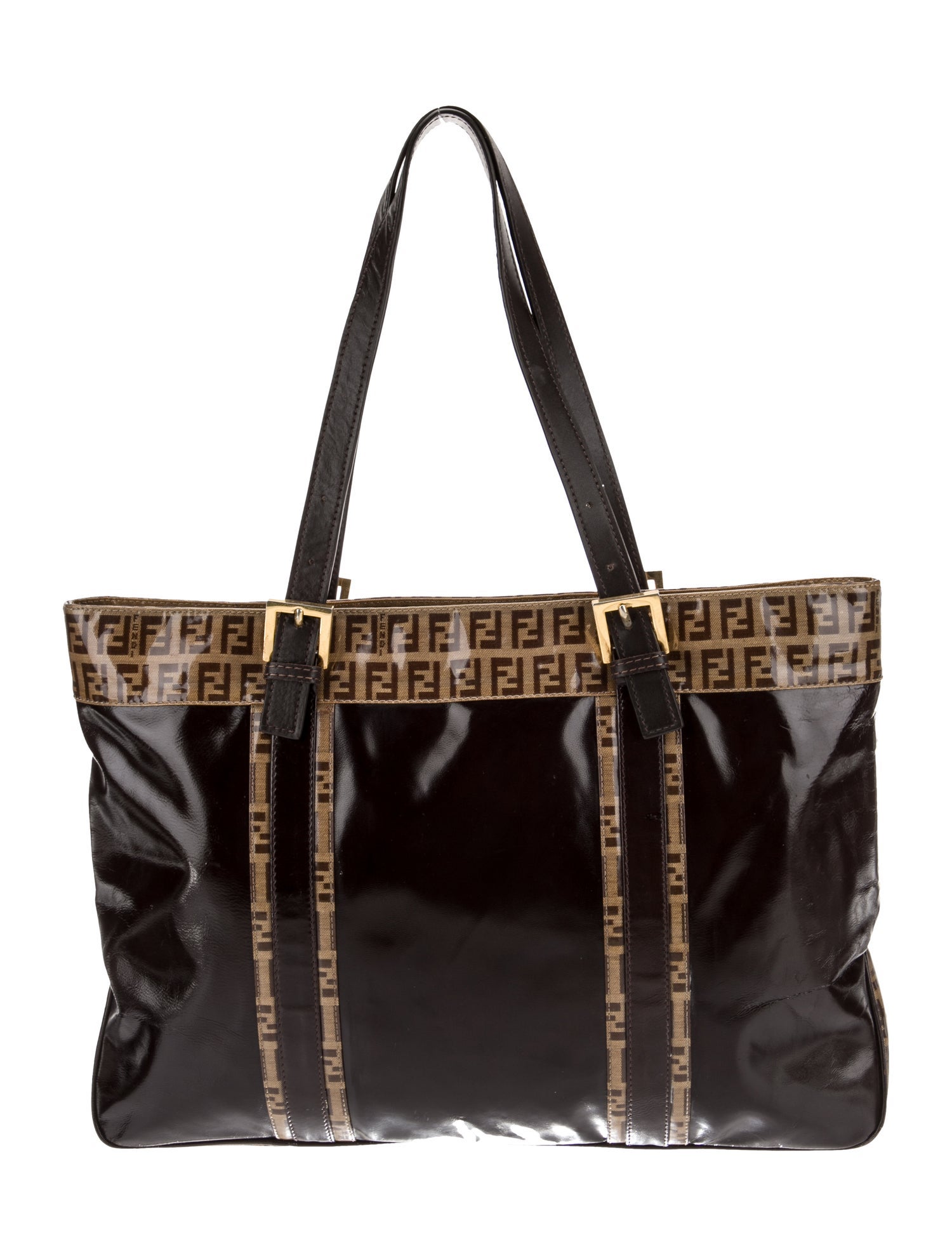 Fendi Zucchino FF Shoulder Bag Vintage