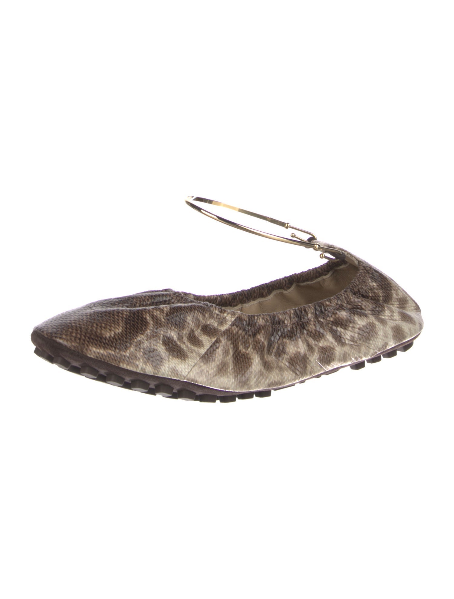 Fendi Leather Animal Print Flats w/ Tags