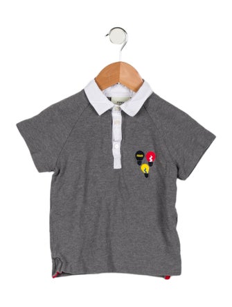 Fendi Boys' Embroidered Short Sleeve Polo Shirt