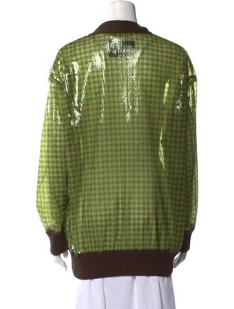 Fendi Sequin Colorblock Pattern Sweater