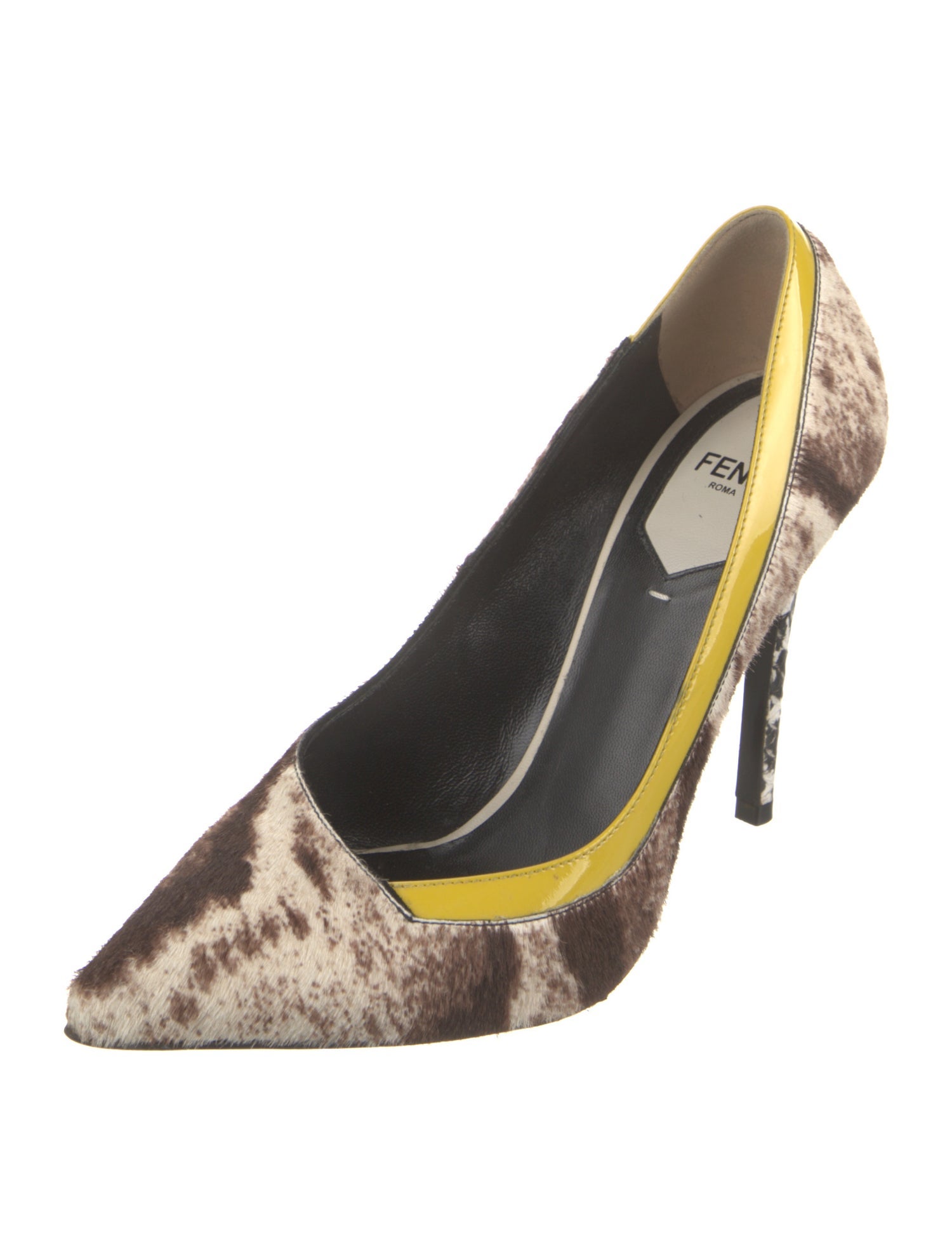 Fendi Ponyhair Animal Print Pumps