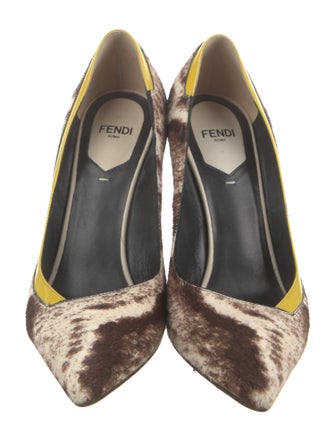 Fendi Ponyhair Animal Print Pumps