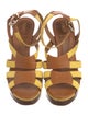 Fendi Leather Colorblock Pattern Sandals