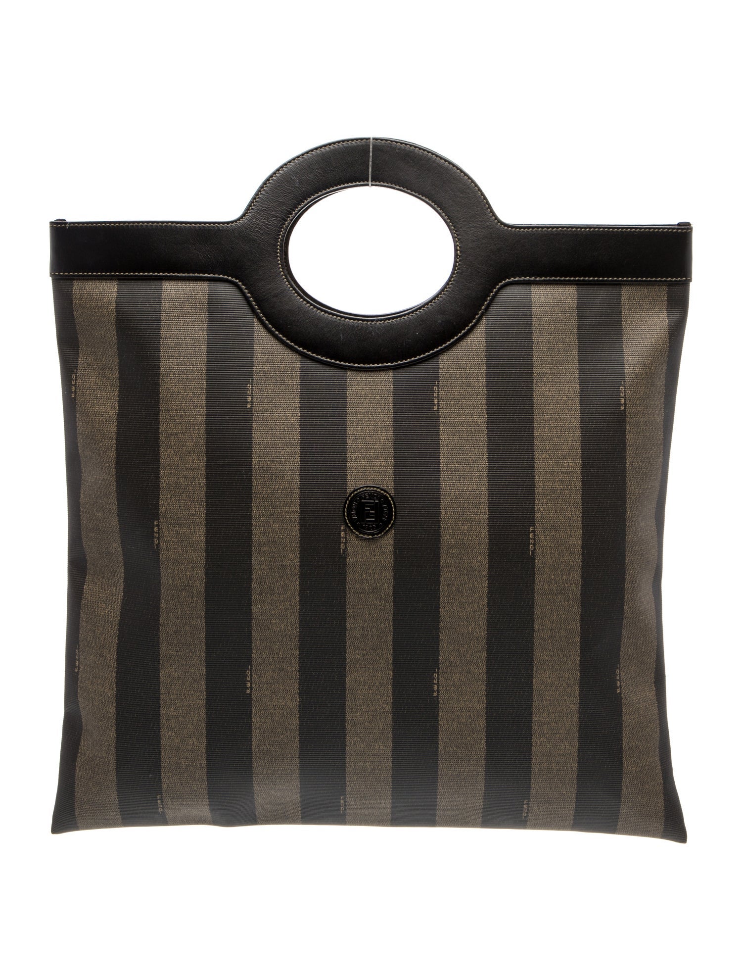 Fendi Pequin Top Handle Bag Vintage