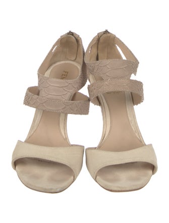 Fendi Suede Slingback Sandals