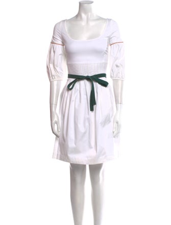 Fendi Scoop Neck Mini Dress