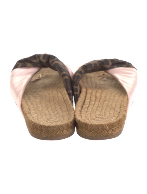 Fendi Zucca FF Logo Satin Slides