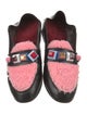 Fendi Leather Studded Accents Loafers